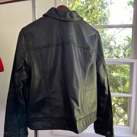 VINTAGE 90S LEATHER JACKET - Picture 6 of 6